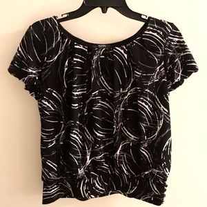 Printed short sleeve blouse